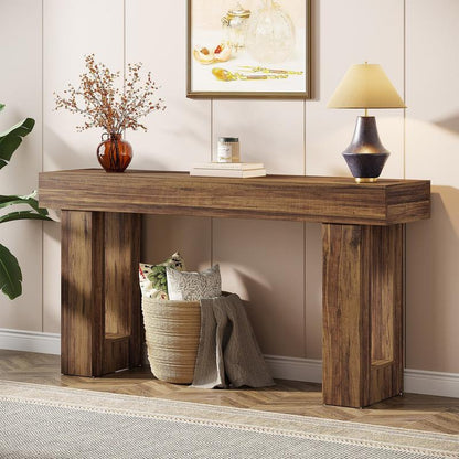 Spaco 63-Inch Long Console Table, Wooden Rectangular Sofa Table behind the Couch, Farmhouse Entryway Table for Entrance, Hallway, Living Room