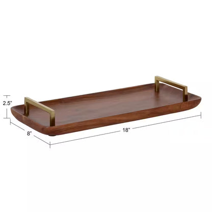 Cantwell Walnut Brown Decorative Tray