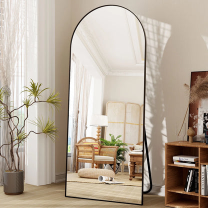 71"X27.1" Arch Full Length Mirror Oversized Floor Mirrors for Standing Leaning, Black