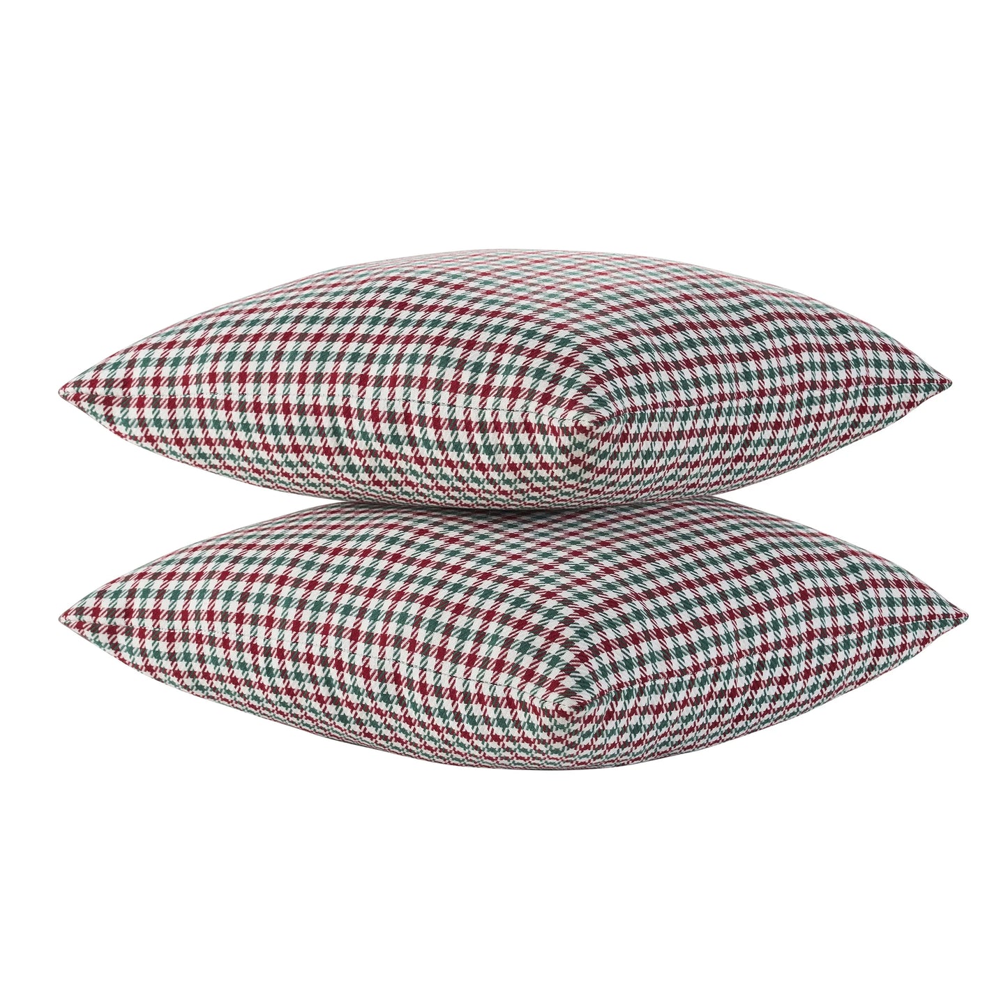 18" X 18" Multi Holiday Houndstooth Decorative Pillows (2 Count)