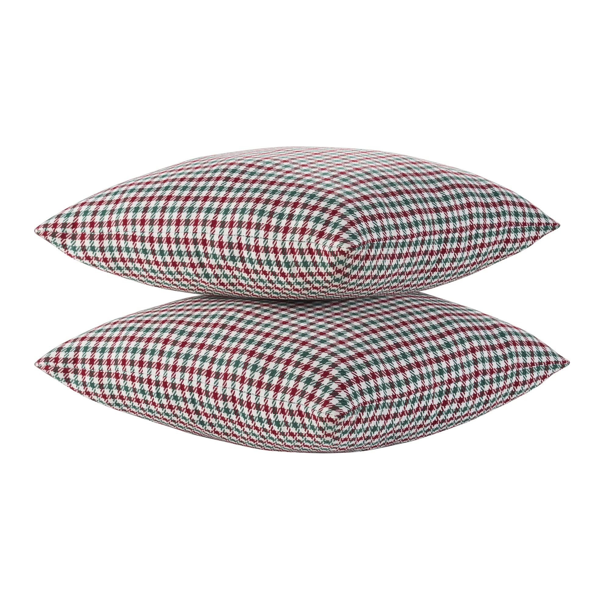 18" X 18" Multi Holiday Houndstooth Decorative Pillows (2 Count)
