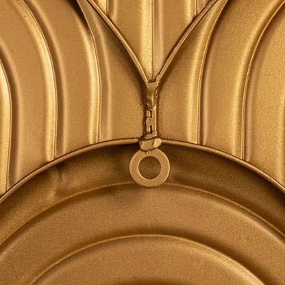 31.1 In. X 30.5 In. Gold Decorative Waves Wall Metal Work