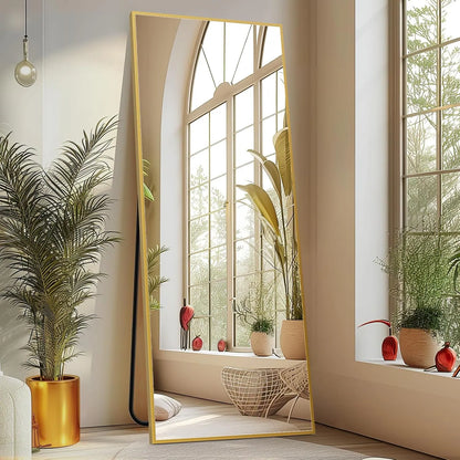 Full Length Mirror with Stand, Floor Mirror with Frame, Full Body Mirrors, Free Standing or Wall-Mounted Mirrors for Living Room