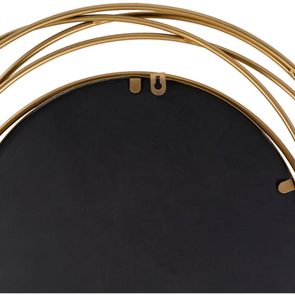 Kindra Modern Circles Golden round Mirror