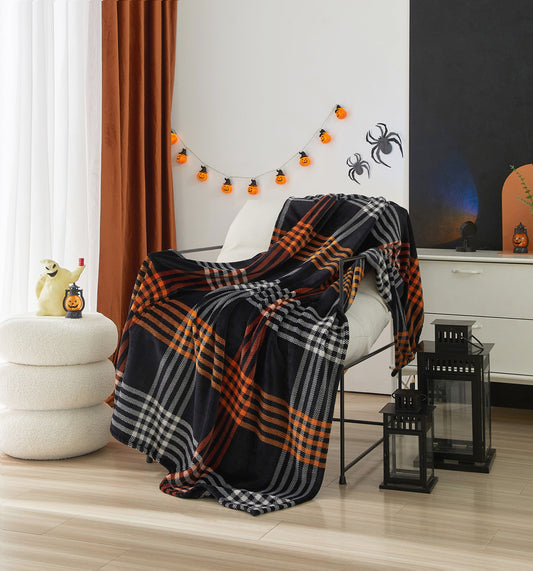Ways to Celebrate Cozy Plush Plaid Print Throw Blanket 50"X 60", All Ages