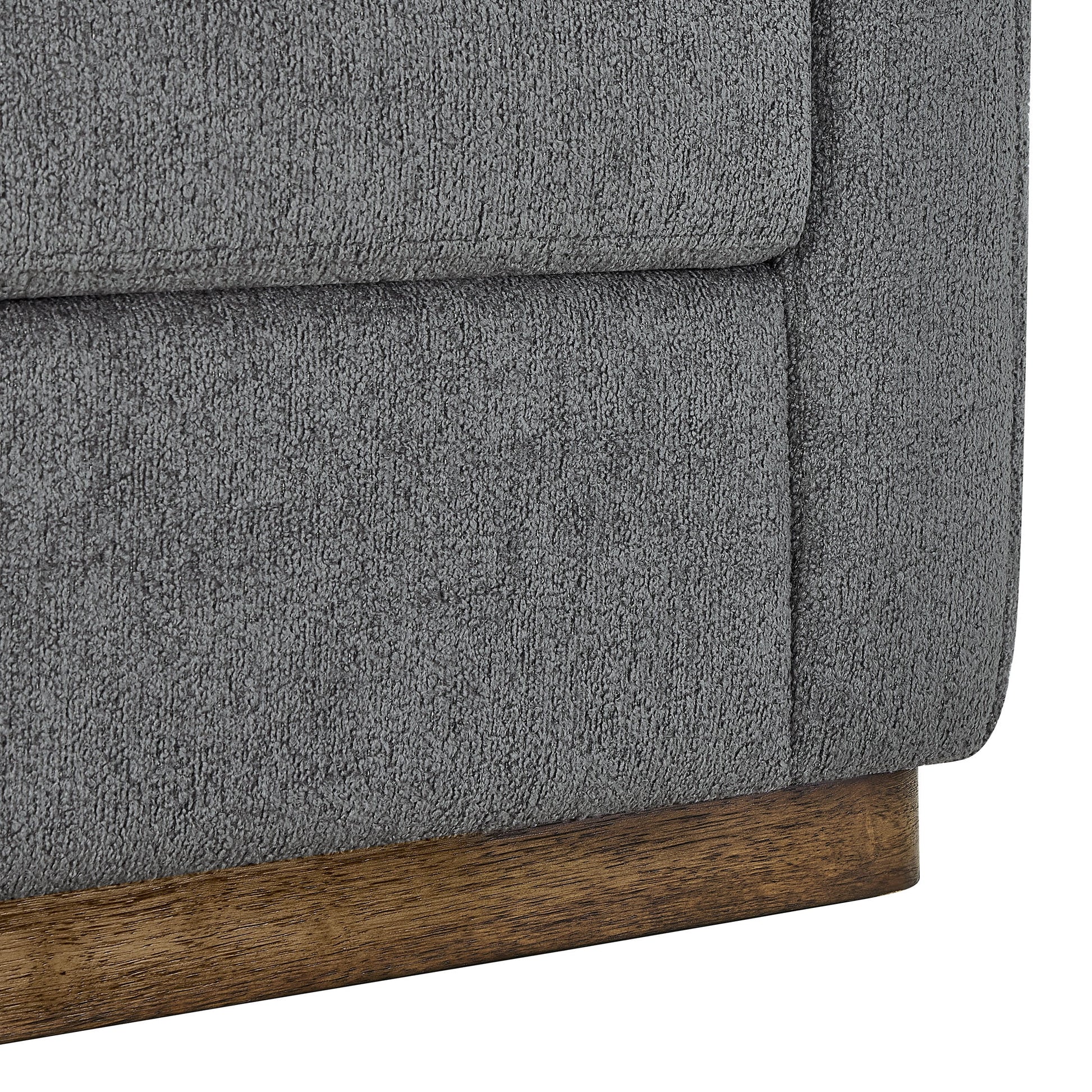 Lillian Accent Swivel Chair, Charcoal Boucle