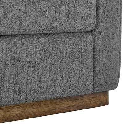 Lillian Accent Swivel Chair, Charcoal Boucle