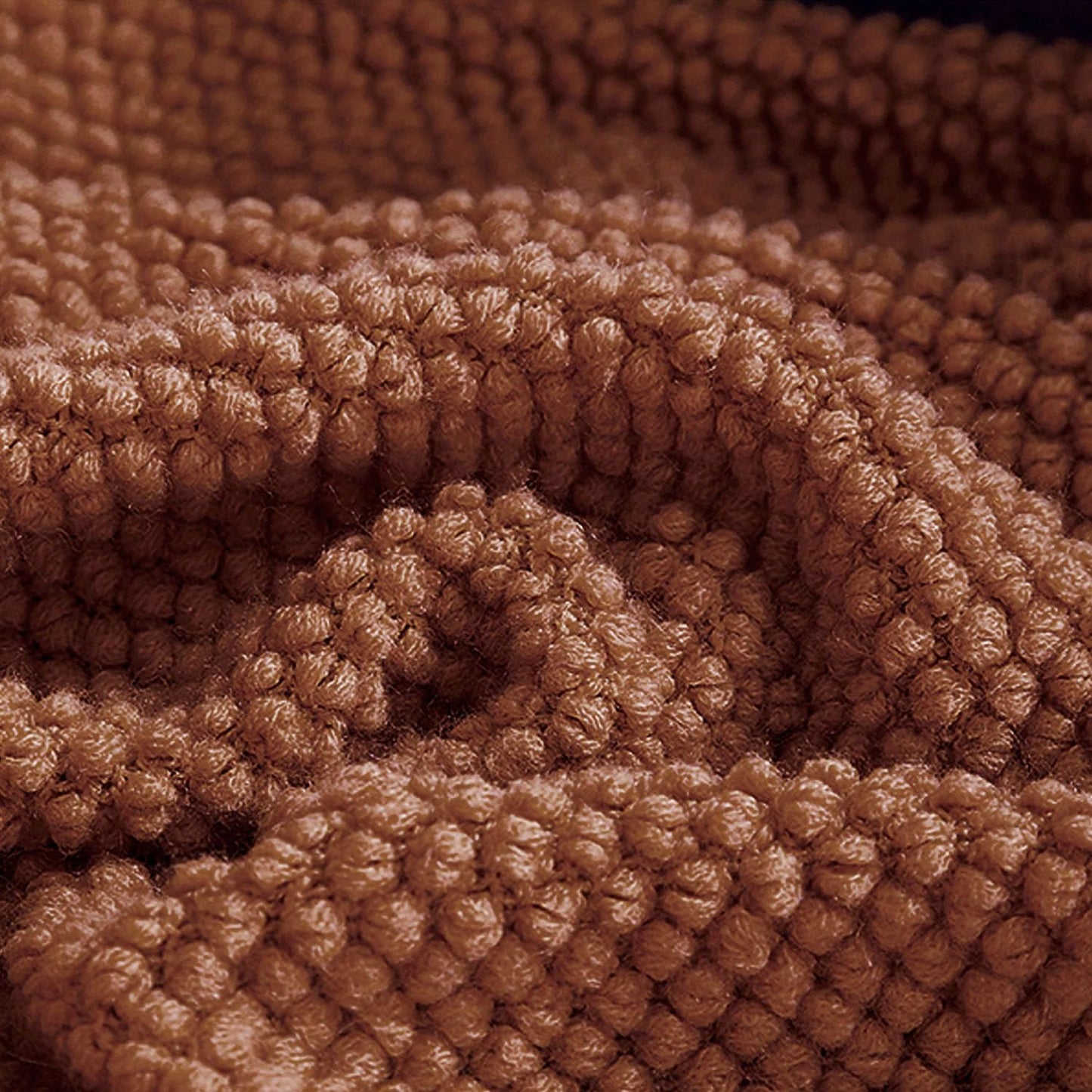 Knitted Throw Blanket with Tassels Bubble Textured Lightweight Throws for Couch Cover Home Decor (Caramel, 60X80)