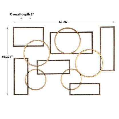 Modern Abstract Wall Decor on Metal