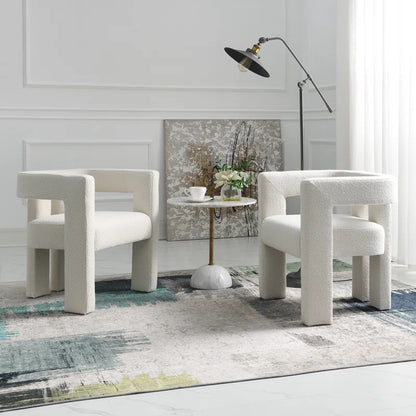 24" Wide Boucle Upholstered Armchair