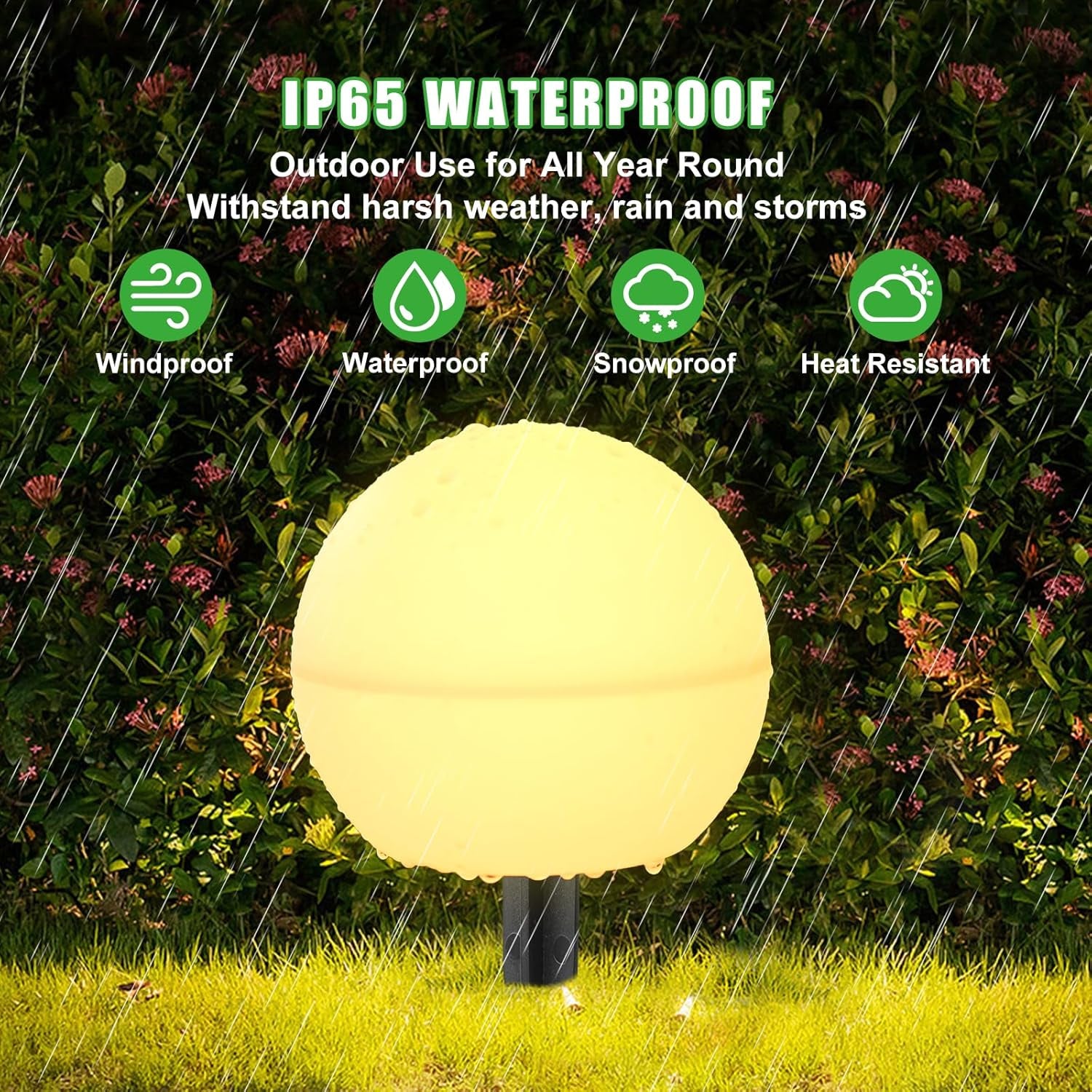 Solar Lights Outdoor Waterproof Decorations, 5 Pack Solar Globe Lights for Outsi