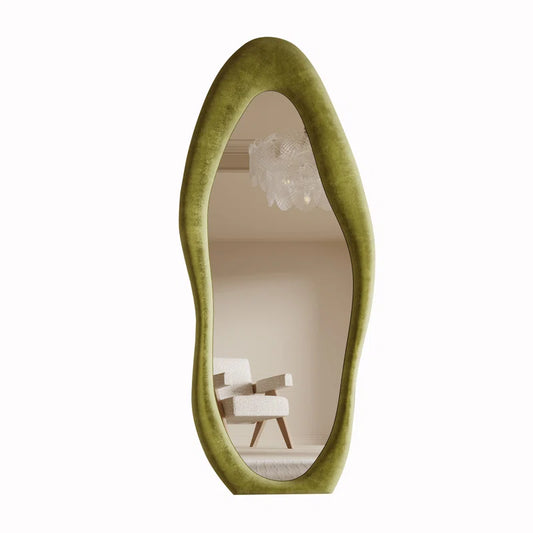 Amon Climenhaga Velvet Asymmetric Art Deco Mirror Wall Mirror