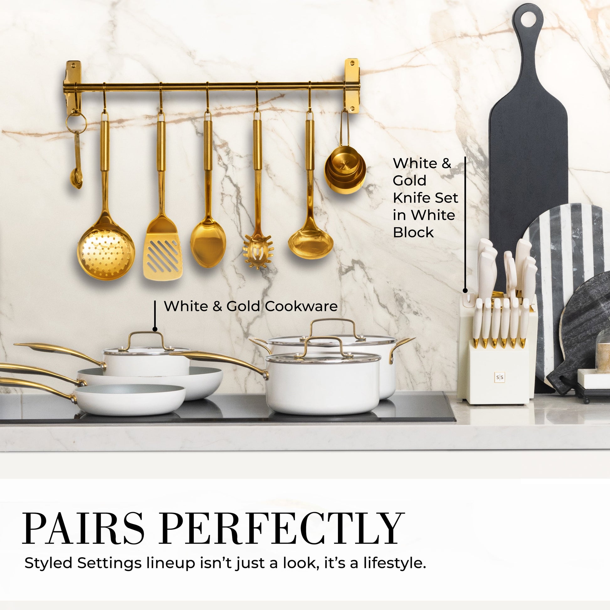 Gold Stainless Steel Cooking Utensils Set