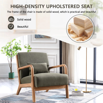 Mid Century Modern Accent Chair, Green
