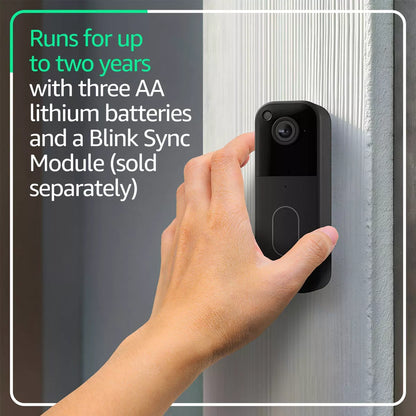 Blink Video Doorbell with Head-To-Toe HD View, Two-Year Battery Life, and Simple Setup, Required Sync Module Not Included