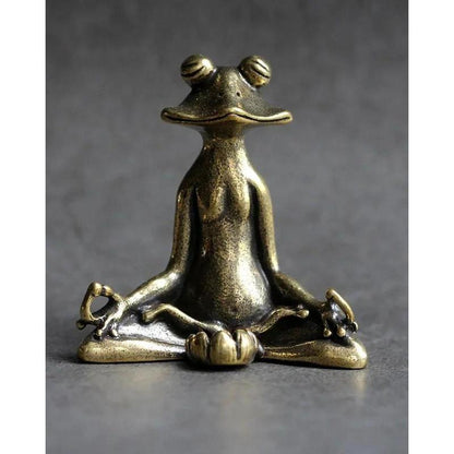 1-3 Count/Pcs Retro Copperware Incense Socket Zen Frog Ornaments Solid Pure Copper Frog Tea Pet Incense Holder Home Office Desktop Ornament Decoration Christmas Gift