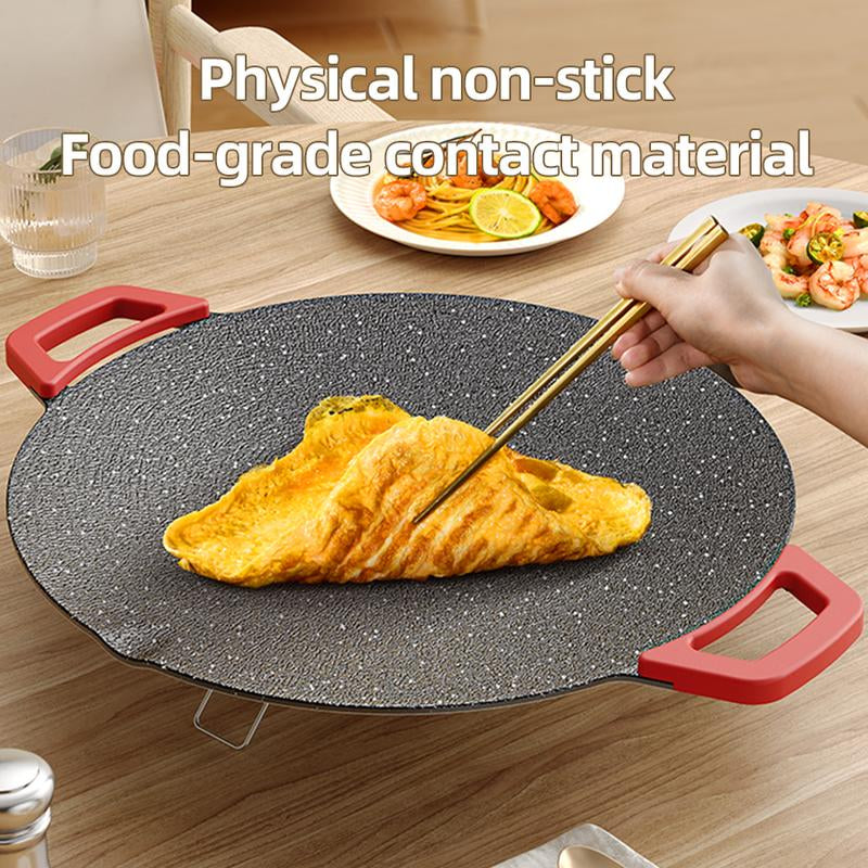 AORAN 1500W Portable Electric Korean BBQ Grill, Indoor Smokeless Grillnon-Stick Grill Pan, Adjustable Temperature Control,Nonstick Surface,Comal