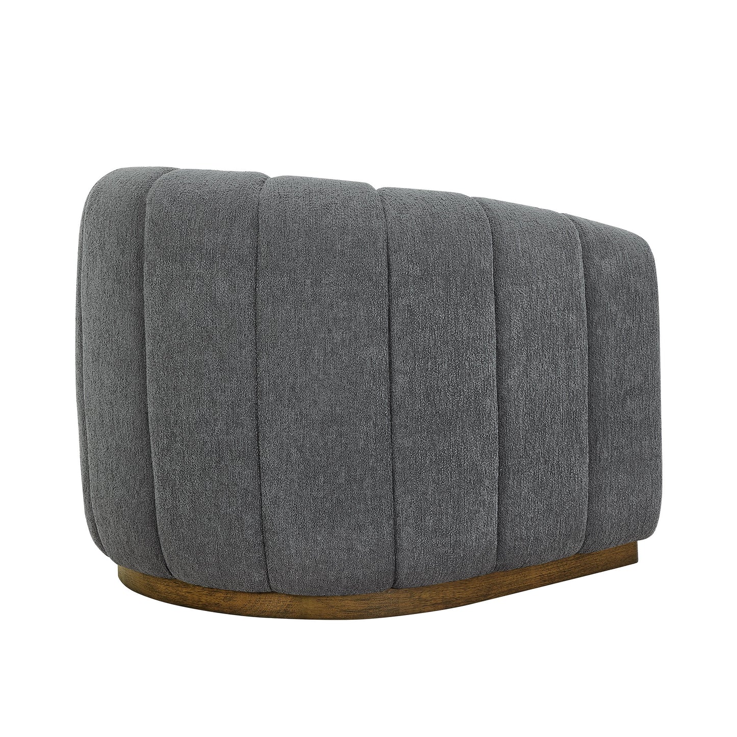 Lillian Accent Swivel Chair, Charcoal Boucle