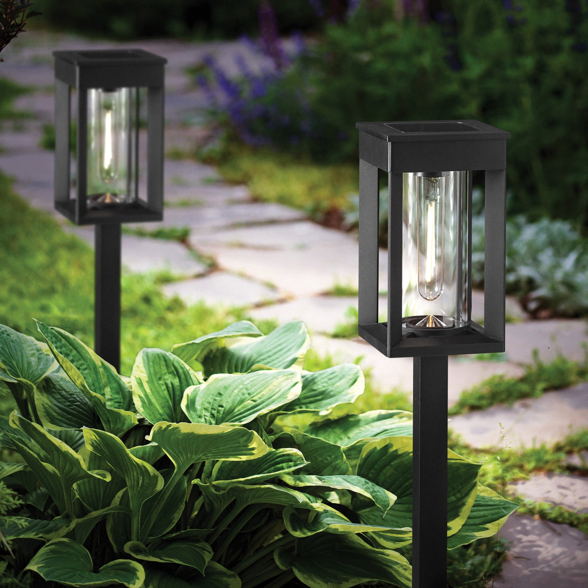 GTX Solar LED Pathway Lights, 4-Pack