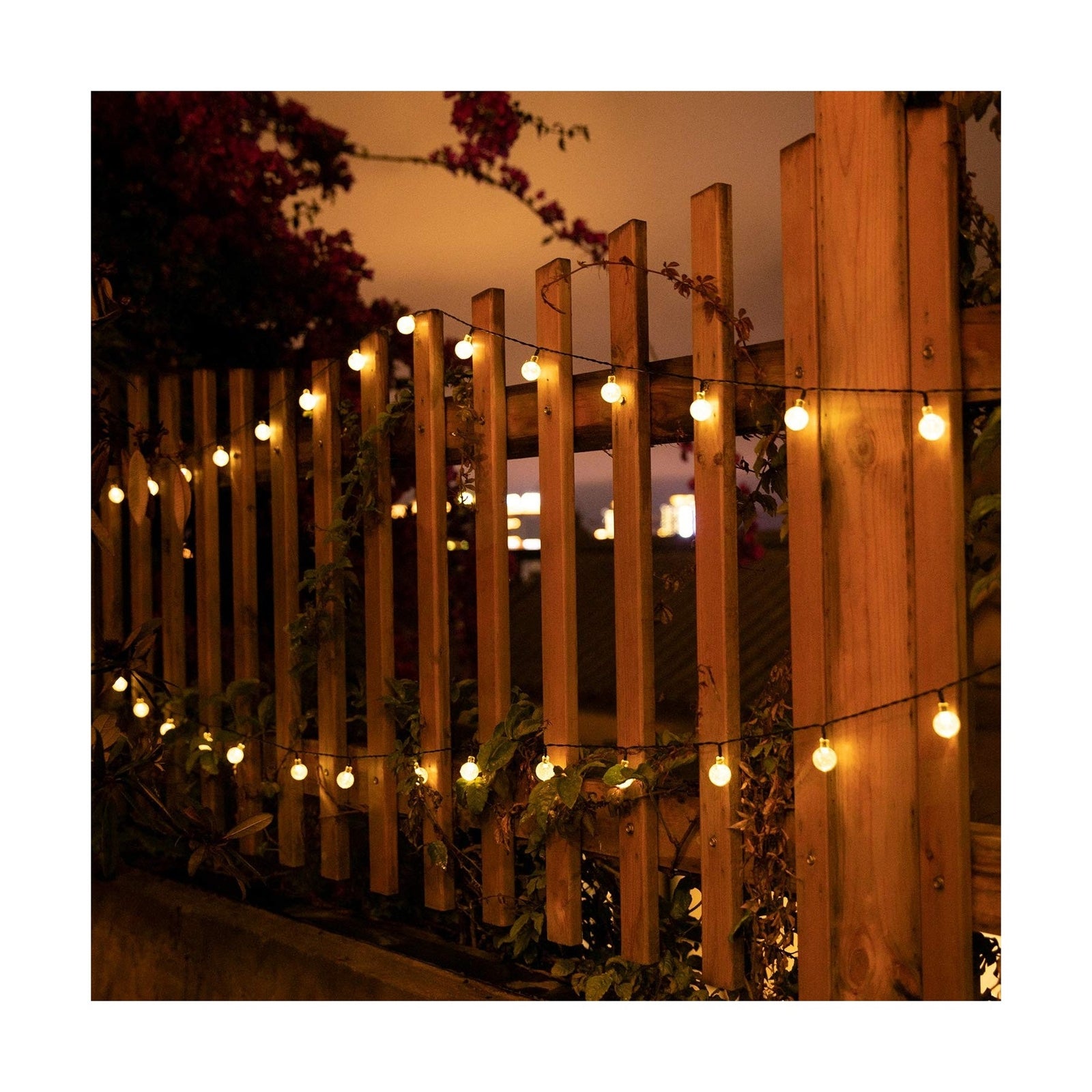 Solar String Lights Outdoor 60 LED 36FT Crystal Globe Lights with 8 Lighting ...