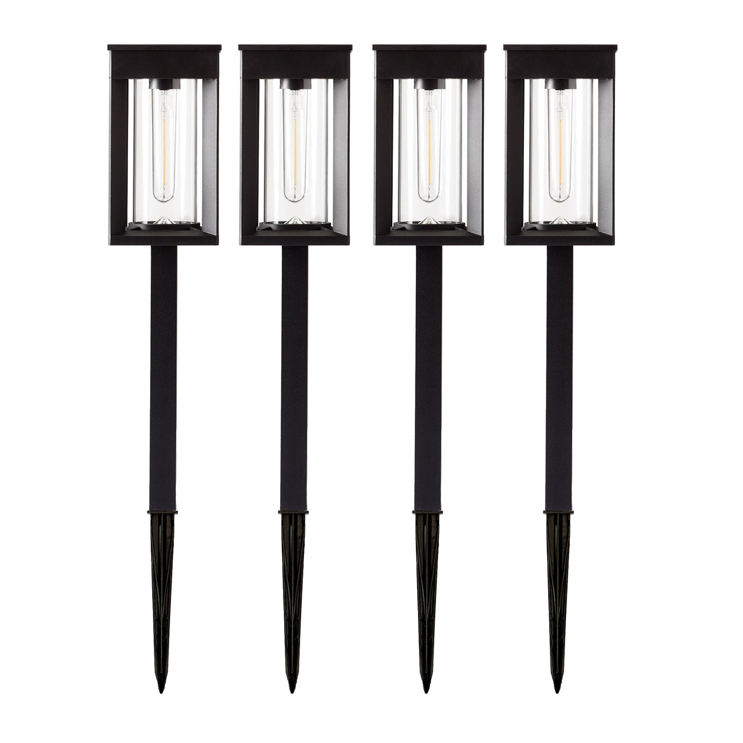 GTX Solar LED Pathway Lights, 4-Pack