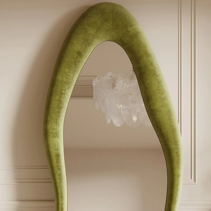 Amon Climenhaga Velvet Asymmetric Art Deco Mirror Wall Mirror
