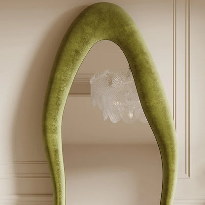 Amon Climenhaga Velvet Asymmetric Art Deco Mirror Wall Mirror