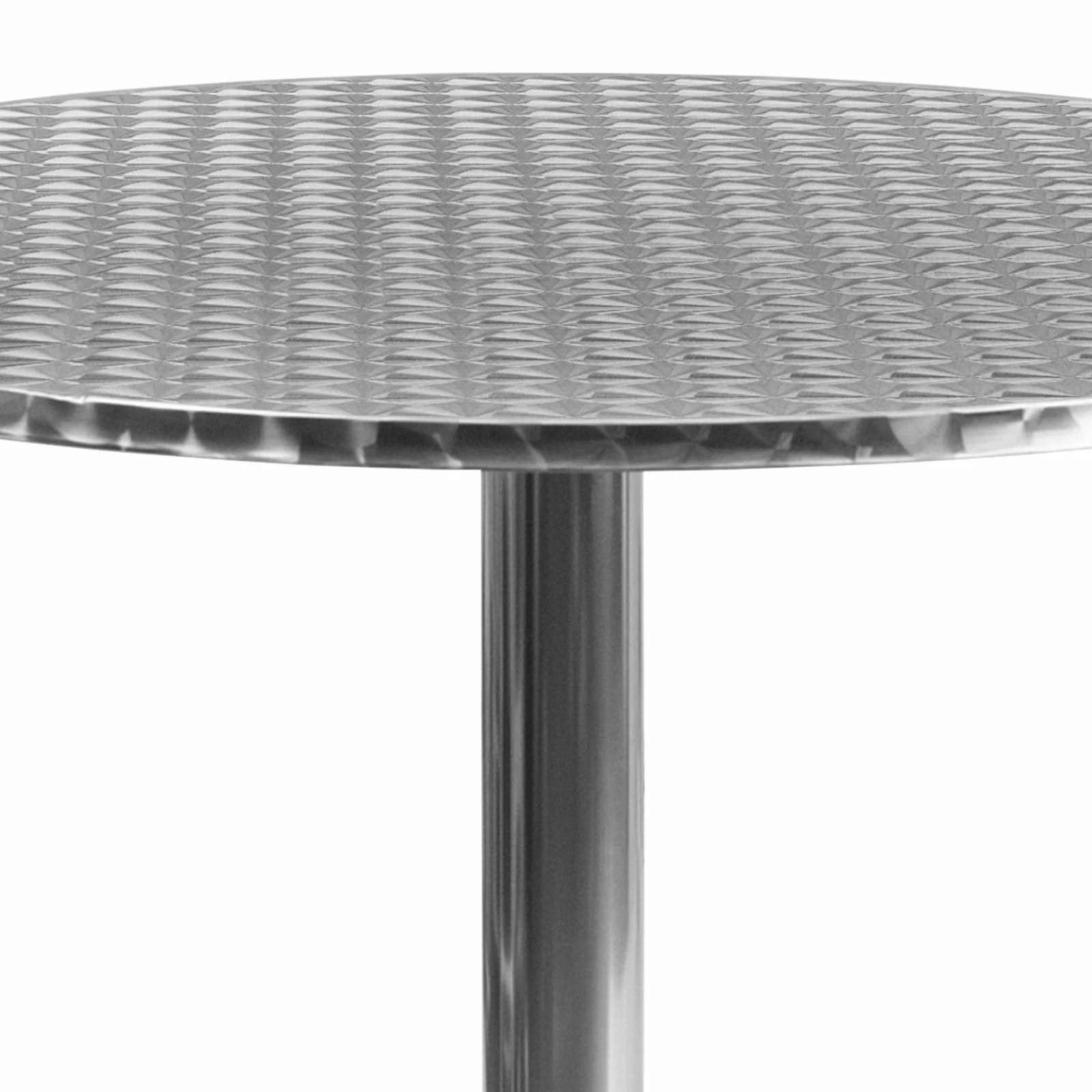 23.5" round Aluminum Indoor-Outdoor Table with Base