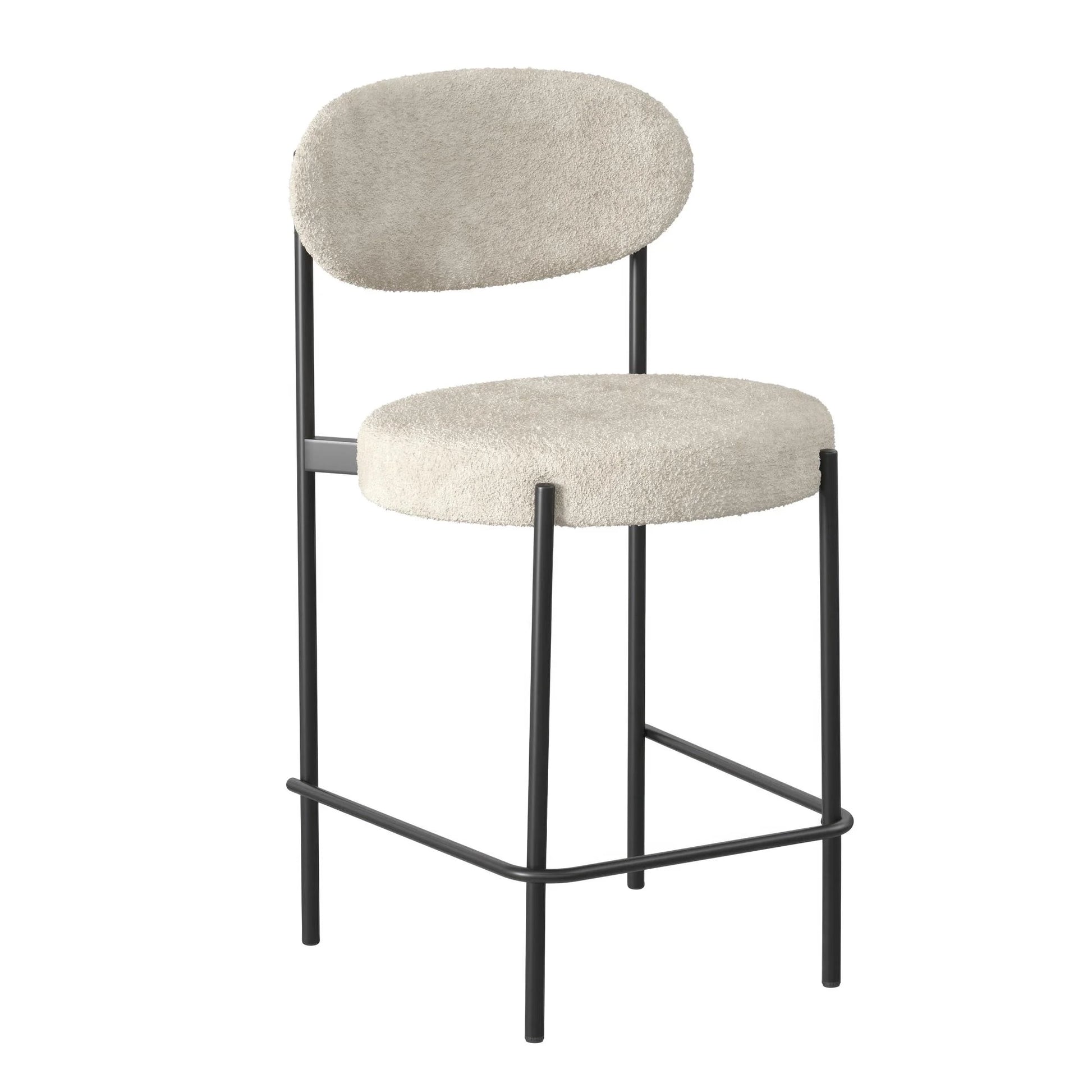 Boucle Counter Stool, Cream