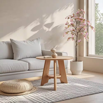 4.6 Ft. Artificial Trees, Realistic Potted Silk Begonia Flower Tree, Faux Artificial Tree in Potted