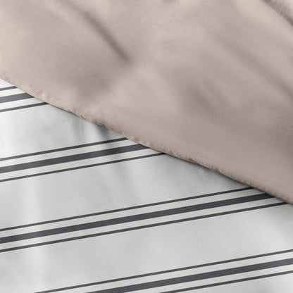 Rose Desert Stripe Reversible 2-Piece Duvet Cover Set, Twin/Twin XL
