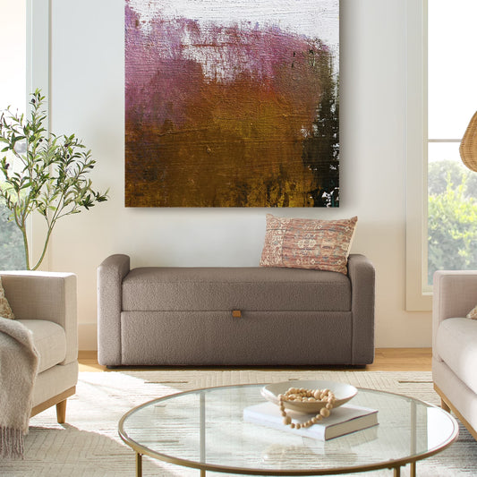 Springwood 55.12" Storage Bench, Truffle Brown