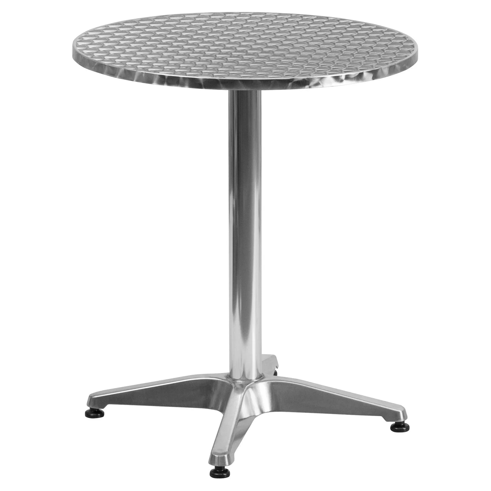 23.5" round Aluminum Indoor-Outdoor Table with Base
