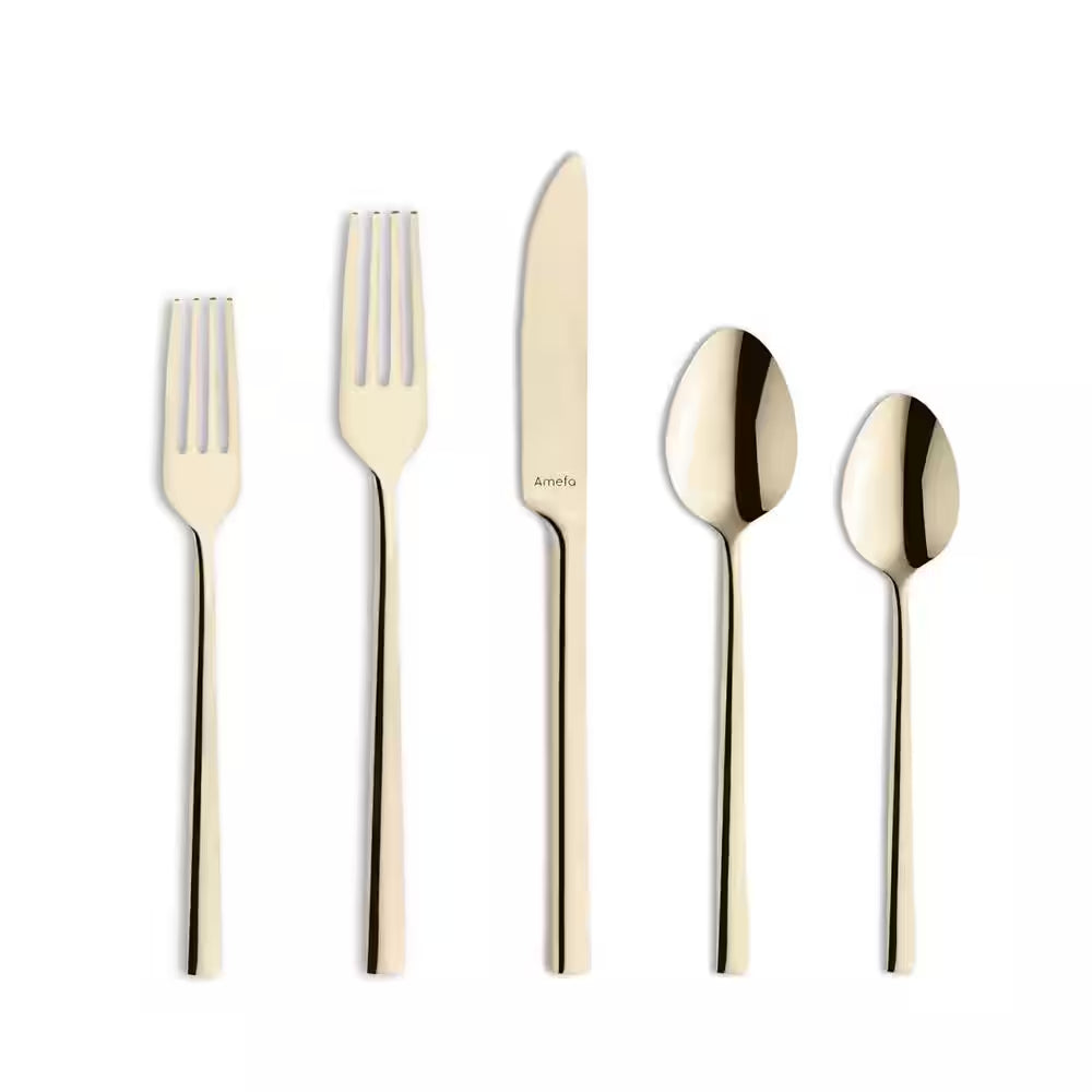 Dallas Stainless Steel Flatware Set, 20-Pieces Champagne. Service for 4