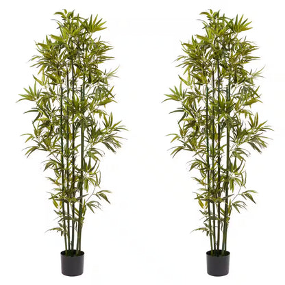 6 Ft. Artificial Bamboo Trees (Set of 2)