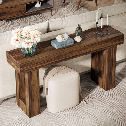 Spaco 63-Inch Long Console Table, Wooden Rectangular Sofa Table behind the Couch, Farmhouse Entryway Table for Entrance, Hallway, Living Room