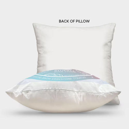 Modern Beach Landscape Blue Rectangular Outdoor Throw Pillow