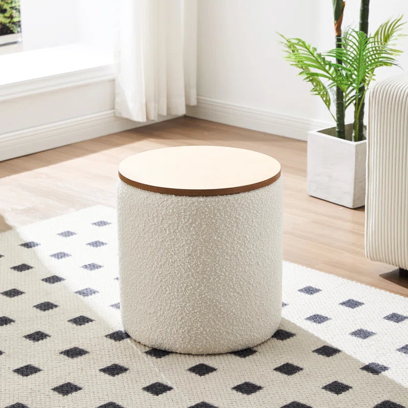 Darasimi 16'' Wide Boucle Upholstered Storage Ottoman