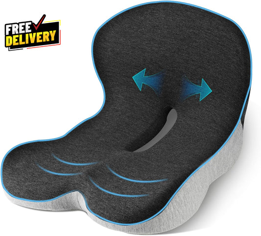 Trucker Seat Cushions for Long Sitting Semi Truck Seat Cushion with Lumbar S....