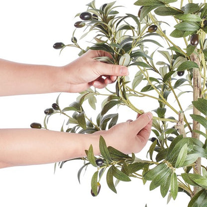 Uimoso 5Ft Artificial Olive Tree Green Tall Faux Lifelike Fake Plant Home Decor