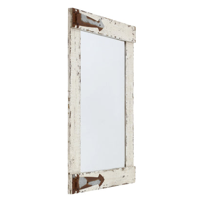 Serenad Farmhouse Wall Mirror White 30" X 22" by
