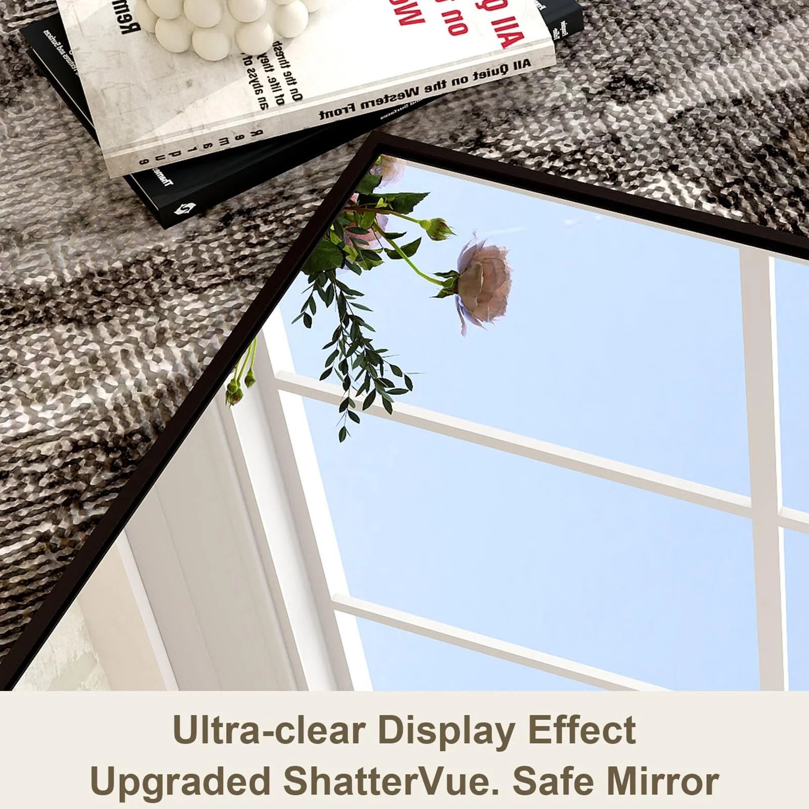 65"X 24" Floor Mirror Full Length Mirror Bedroom Floor Body Mirror with Stand,Black