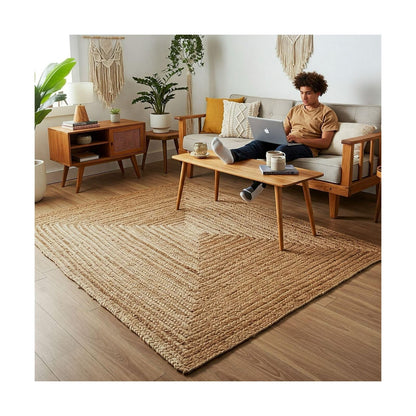Premium Jute Rug 5X8 Jute Area Rug 5X8 Area Rug Woven Rug Jute Rug 5X7 Boho R...