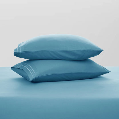 Twin XL Sheet Sets, 1800 Series Deep Pocket 3 Piece, Luxury Soft Microfiber Bed Sheet Sets, Beach Blue