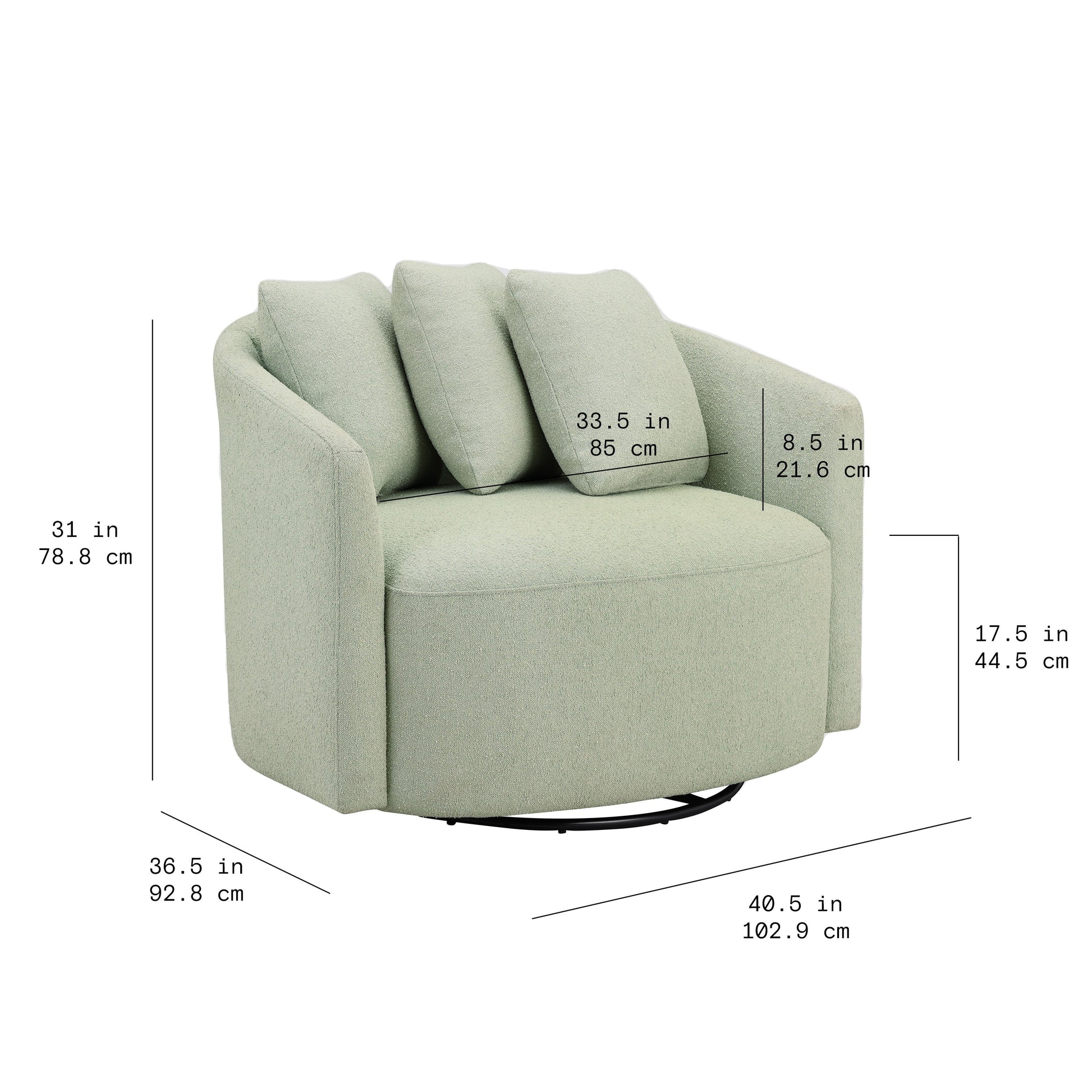 Drew Accent Chair by Drew Barrymore, Sage Boucle