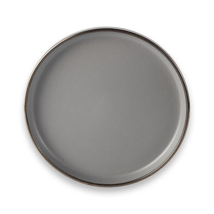 Ava 12-Piece Ceramic Dinnerware Set Gray