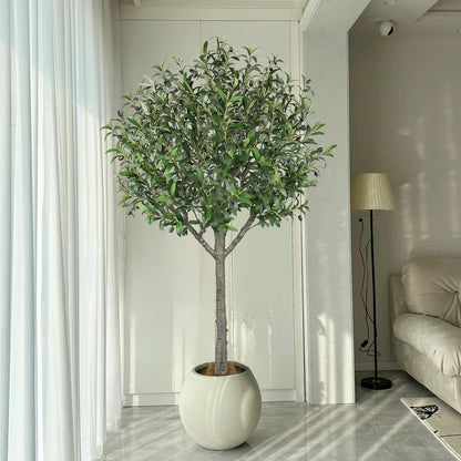 Artificial Olive Tree,6 FT Tall Faux Silk Olive Trees Indoor with 2100 Dense Lea