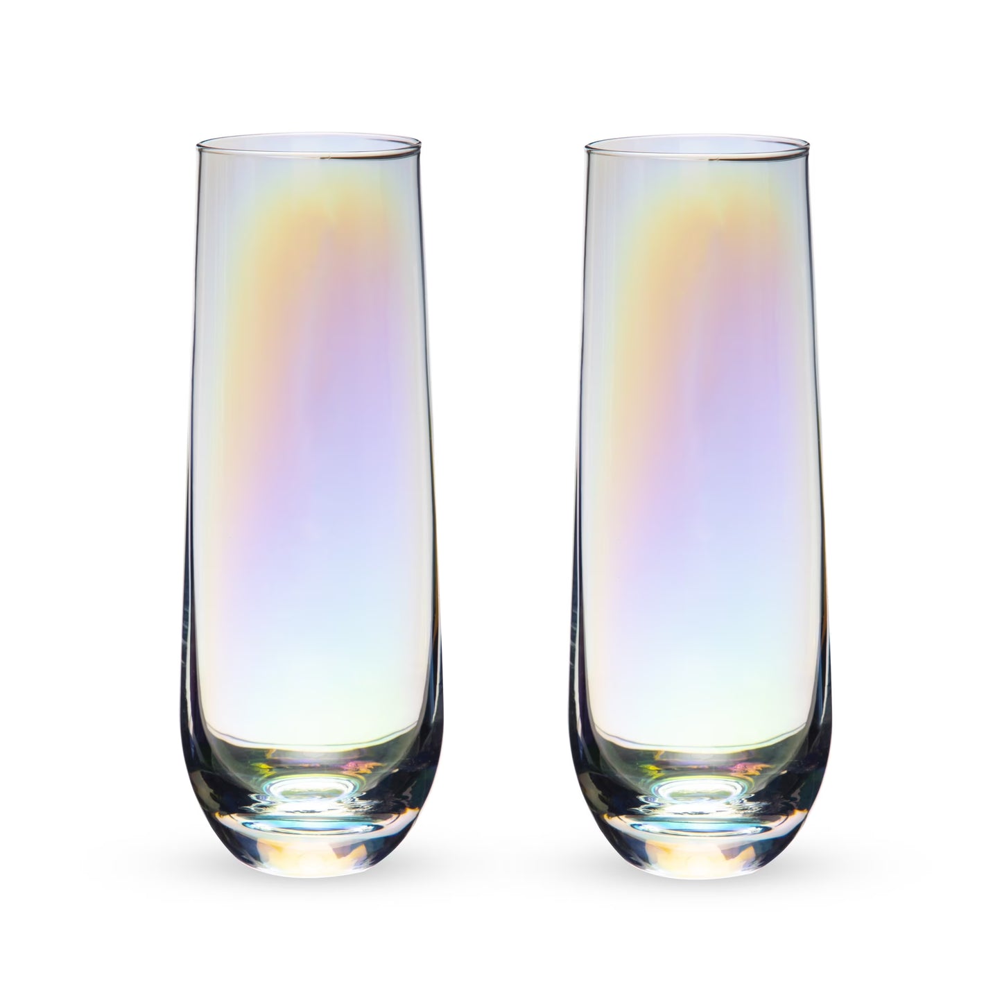 Luster Champagne Flutes for Outdoor, Home Bar Gifts, 10 Oz Set of 2