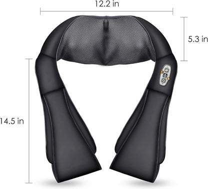 Shiatsu Neck Massager, FSA Eligible Kneading Back Massager with Heat, Gifts for Women Men, Deep Kneading Electric Massage Pillow, HSA Massagers for Back and Neck Shoulder, Gifts for Christmas