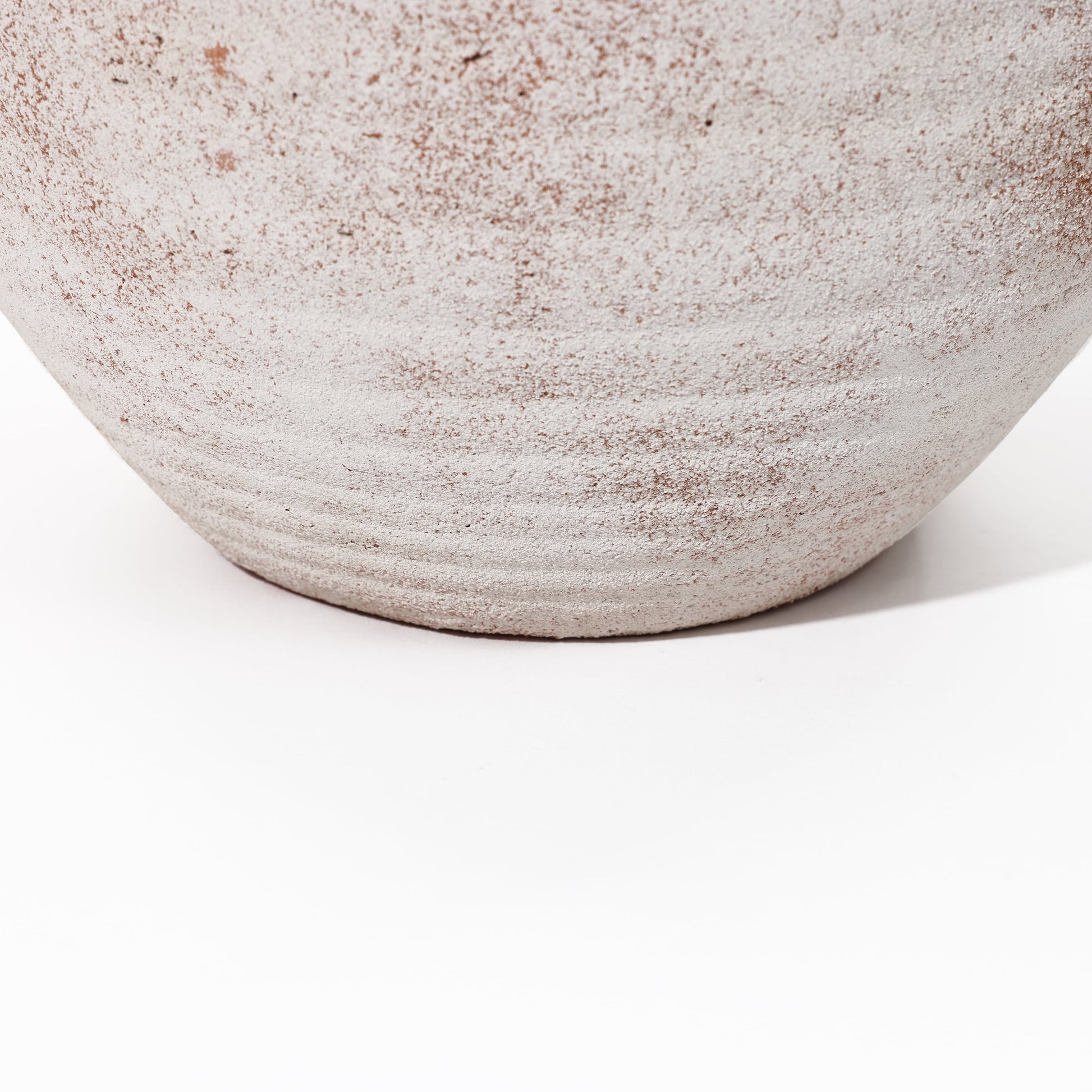 Marble Brown and White 7.5-Inch Tall Terracotta Vase